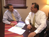 Bethany President, Ed Leonard and Smoky Valley Superintendent, Glenn Suppes